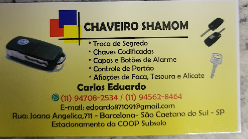 CHAVEIRO SHAMOM